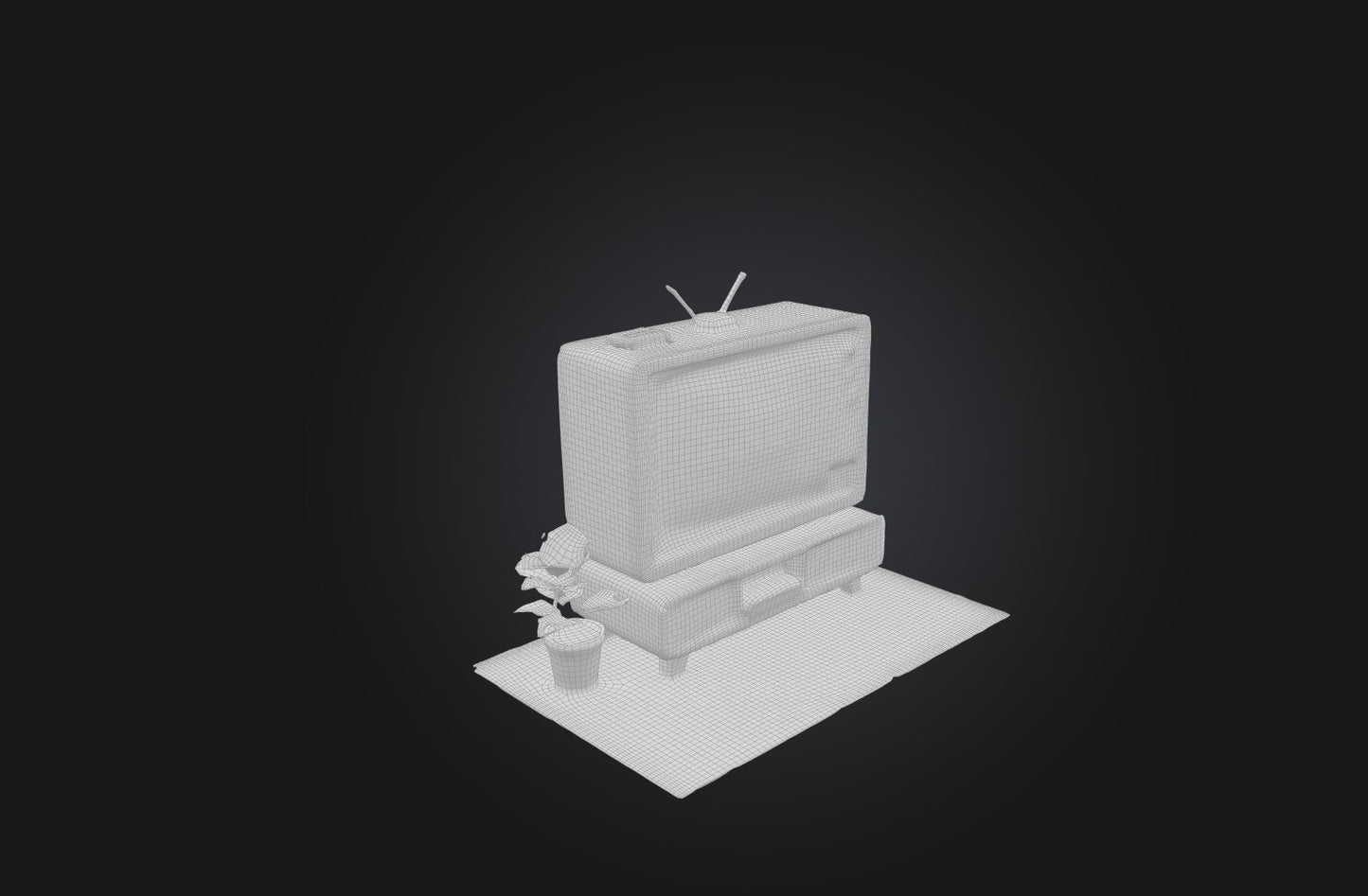 3D model Voxel TV VR / AR / low-poly
