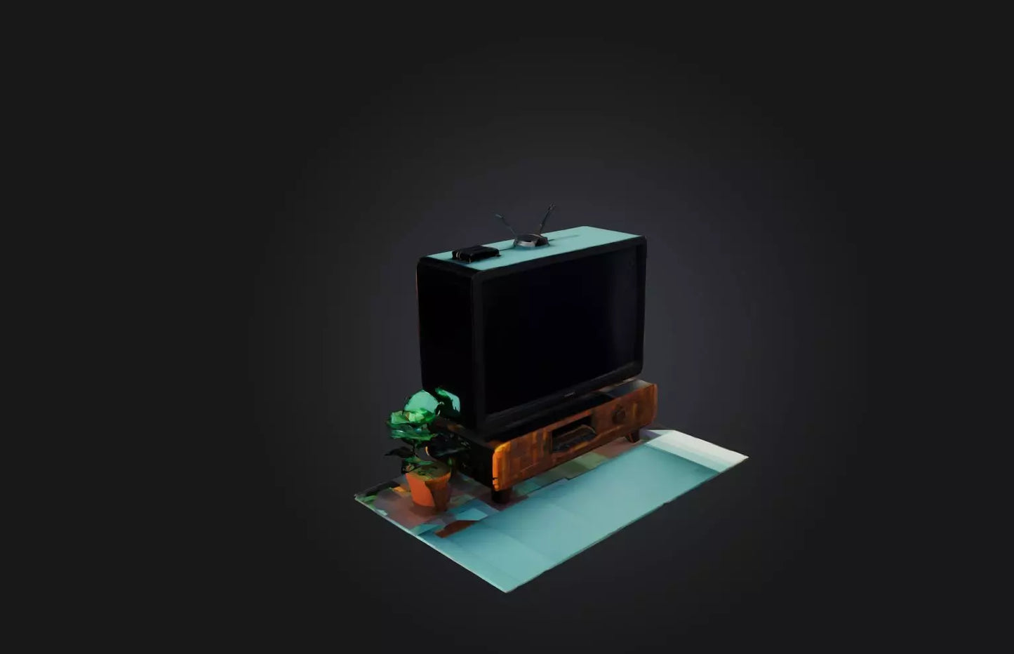3D model Voxel TV VR / AR / low-poly