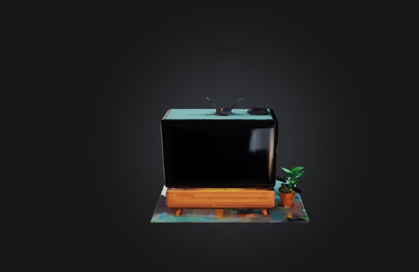 3D model Voxel TV VR / AR / low-poly
