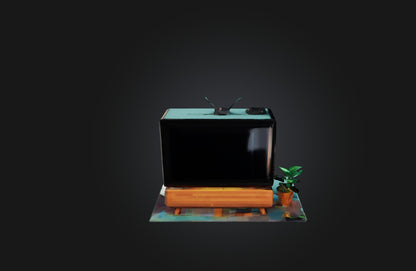3D model Voxel TV VR / AR / low-poly