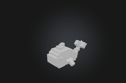 3D model Voxel Whale VR / AR / low-poly