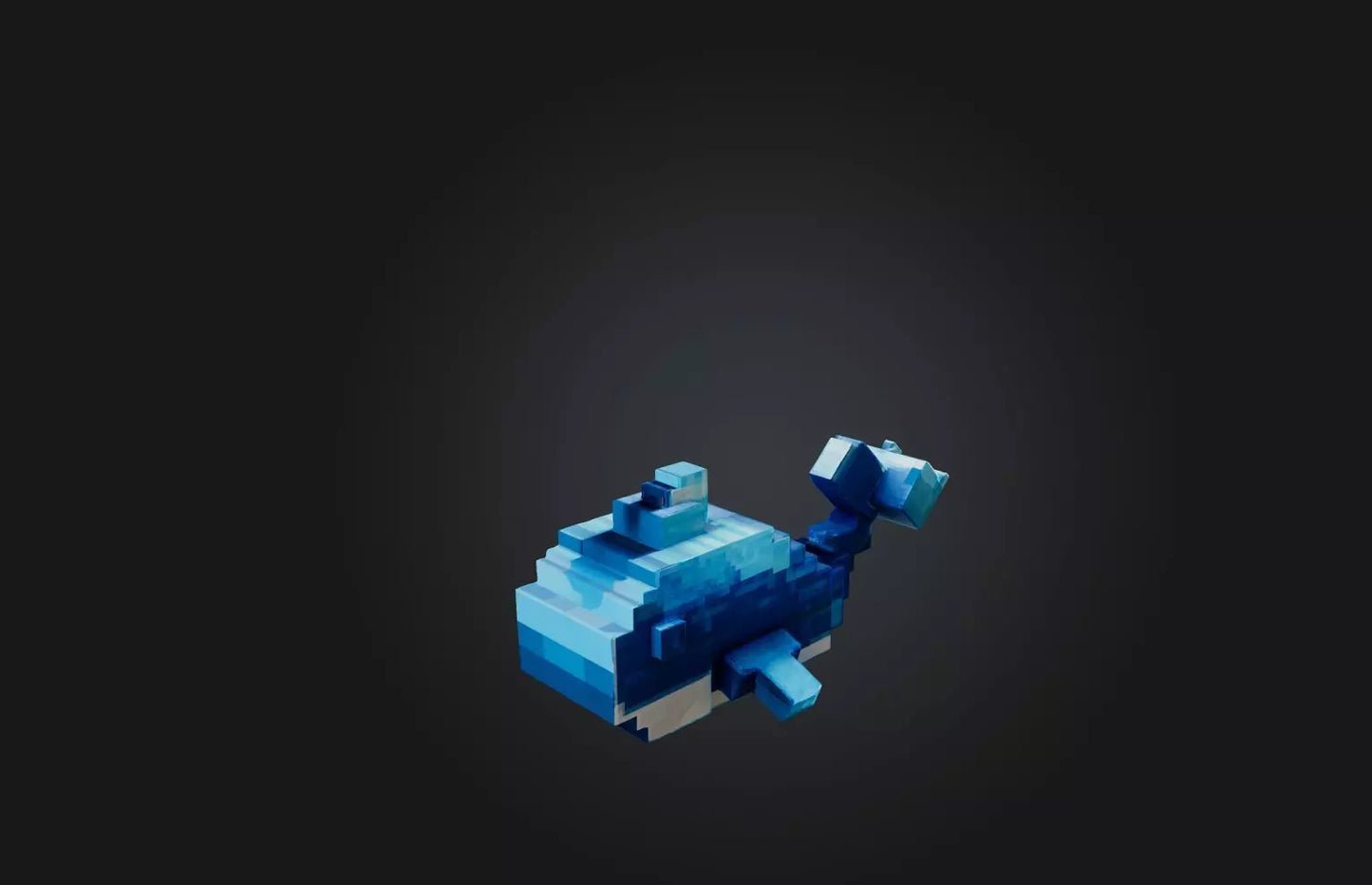 3D model Voxel Whale VR / AR / low-poly