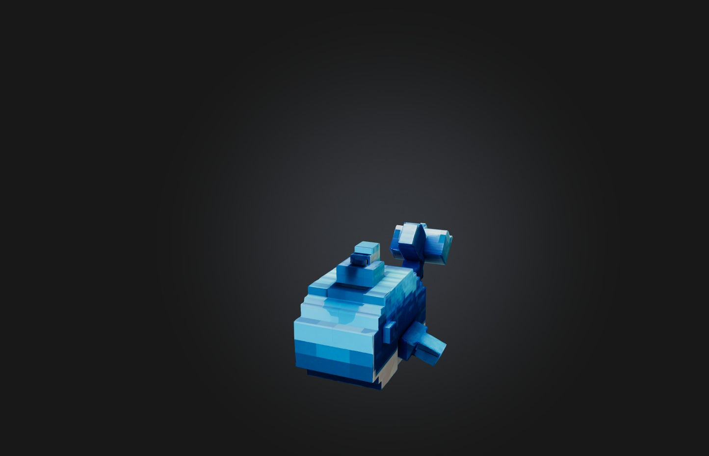 3D model Voxel Whale VR / AR / low-poly