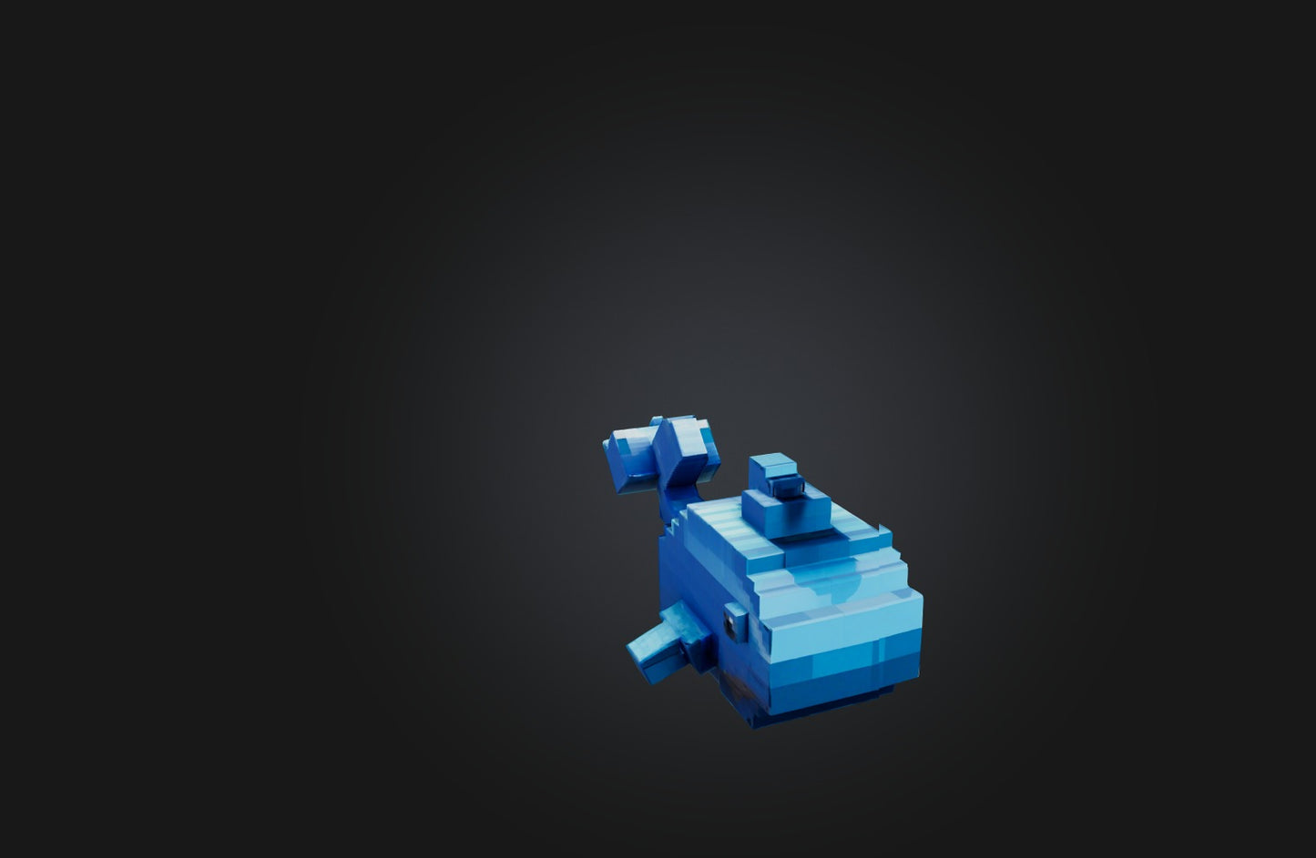 3D model Voxel Whale VR / AR / low-poly