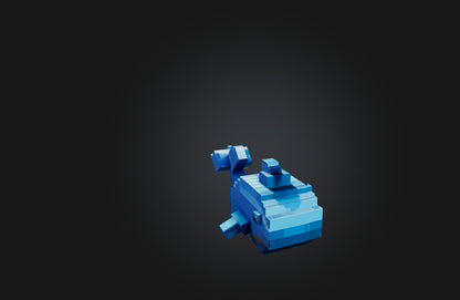 3D model Voxel Whale VR / AR / low-poly