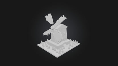 3D model Voxel Windmill VR / AR / low-poly