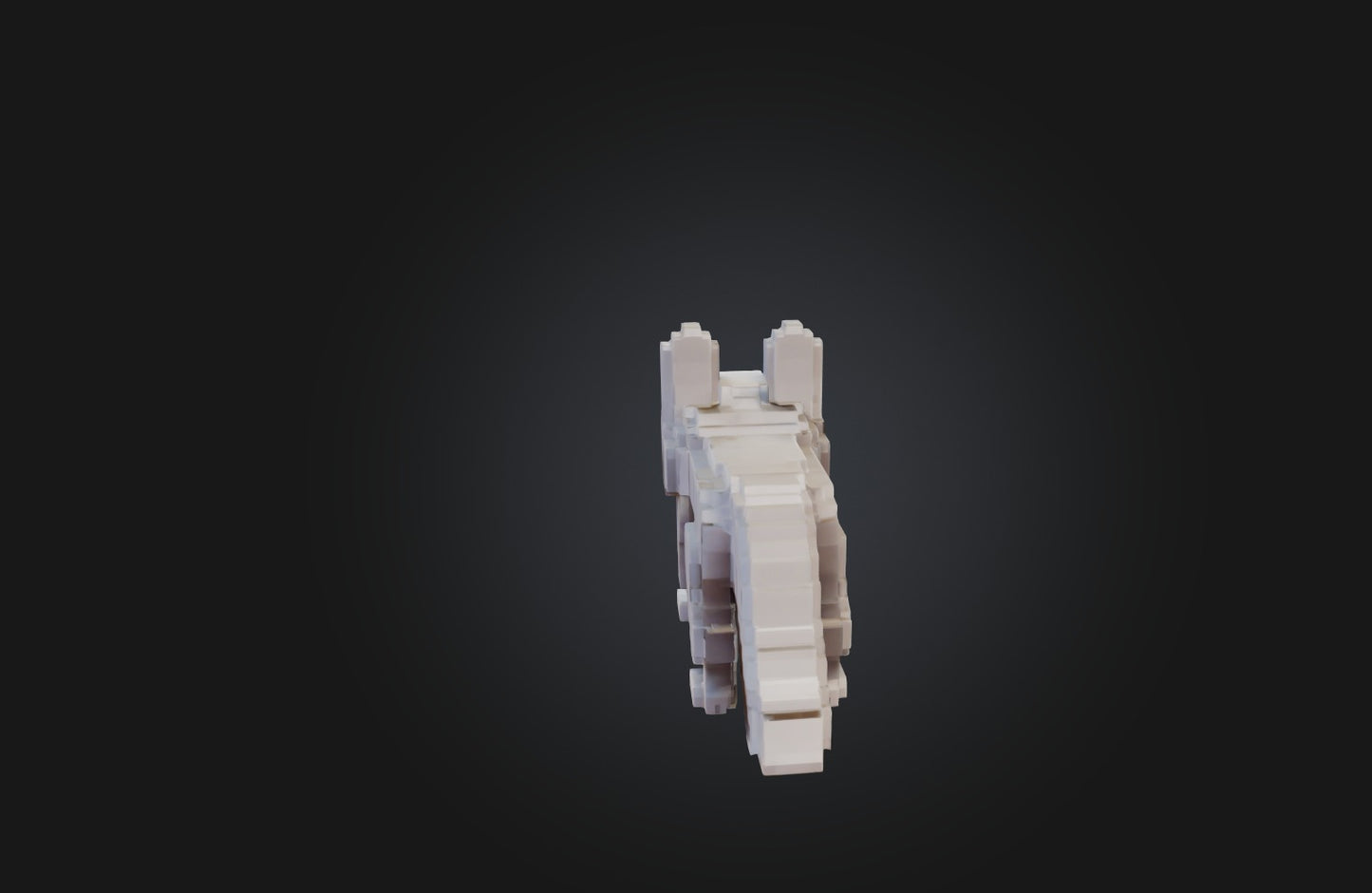 3D model Voxel Wolf VR / AR / low-poly
