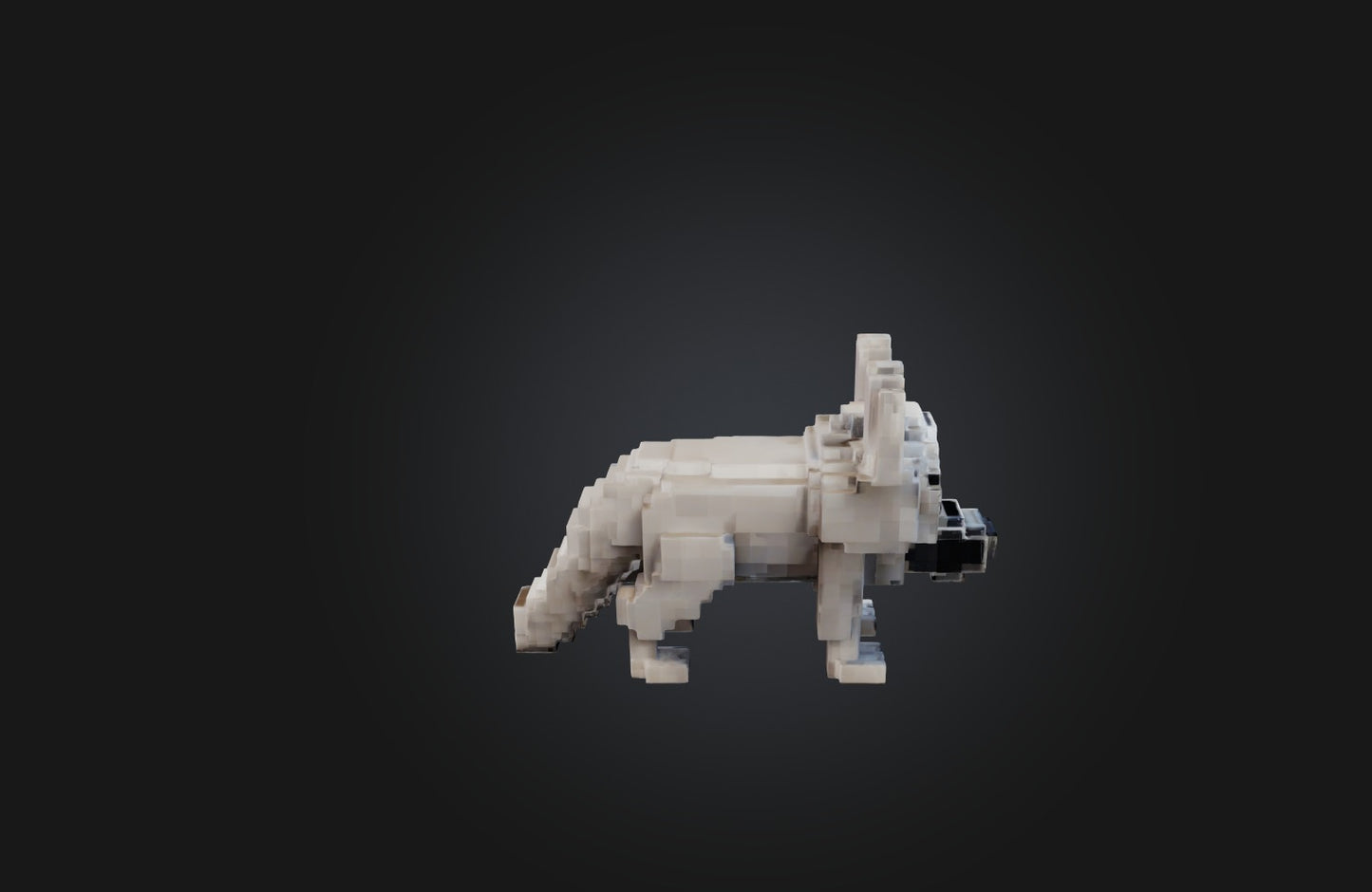 3D model Voxel Wolf VR / AR / low-poly