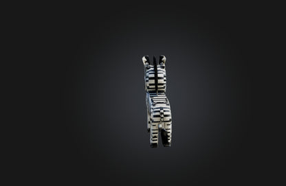 3D model Voxel Zebra VR / AR / low-poly