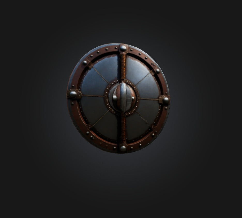 3D model warrior shield 2 VR / AR / low-poly