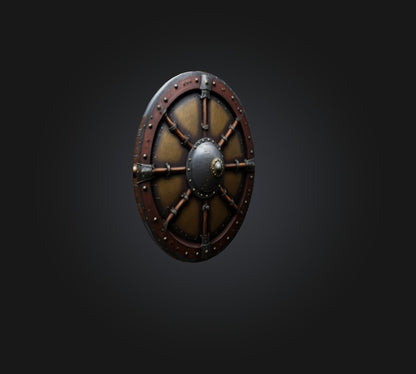 3D model warrior shield 2 VR / AR / low-poly