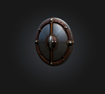 3D model warrior shield 2 VR / AR / low-poly