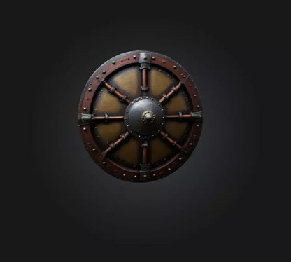 3D model warrior shield 2 VR / AR / low-poly