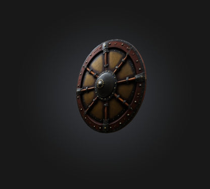 3D model warrior shield 2 VR / AR / low-poly