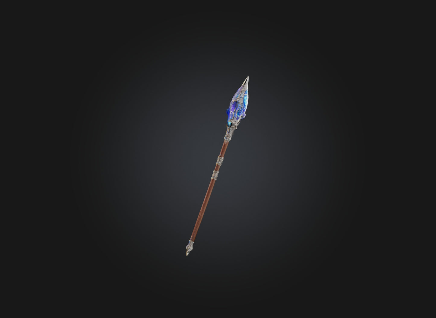 3D model wizard baton VR / AR / low-poly