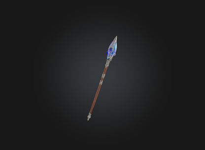 3D model wizard baton VR / AR / low-poly