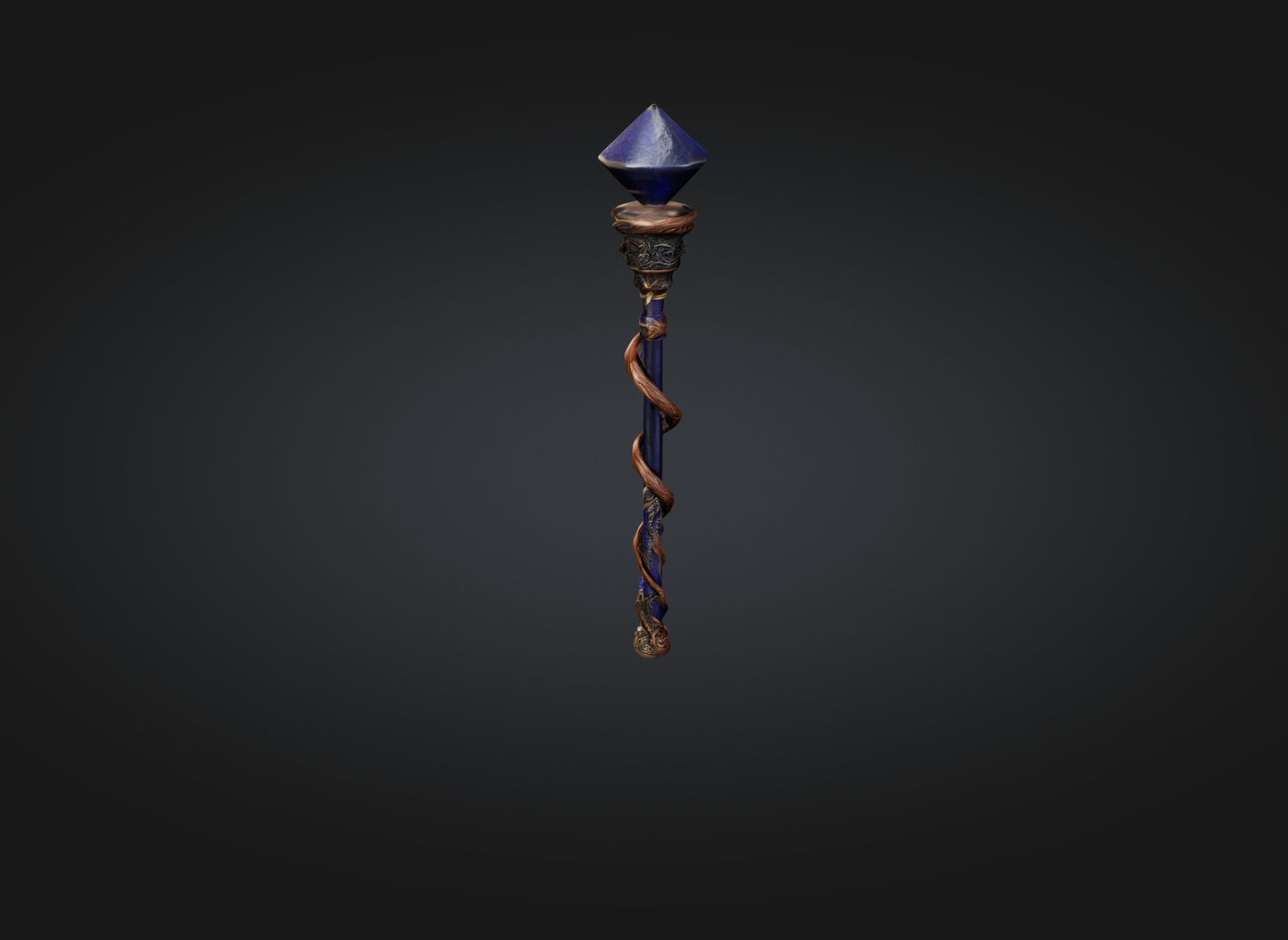 3D model wizard baton model VR / AR / low-poly