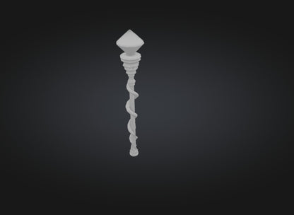 3D model wizard baton model VR / AR / low-poly