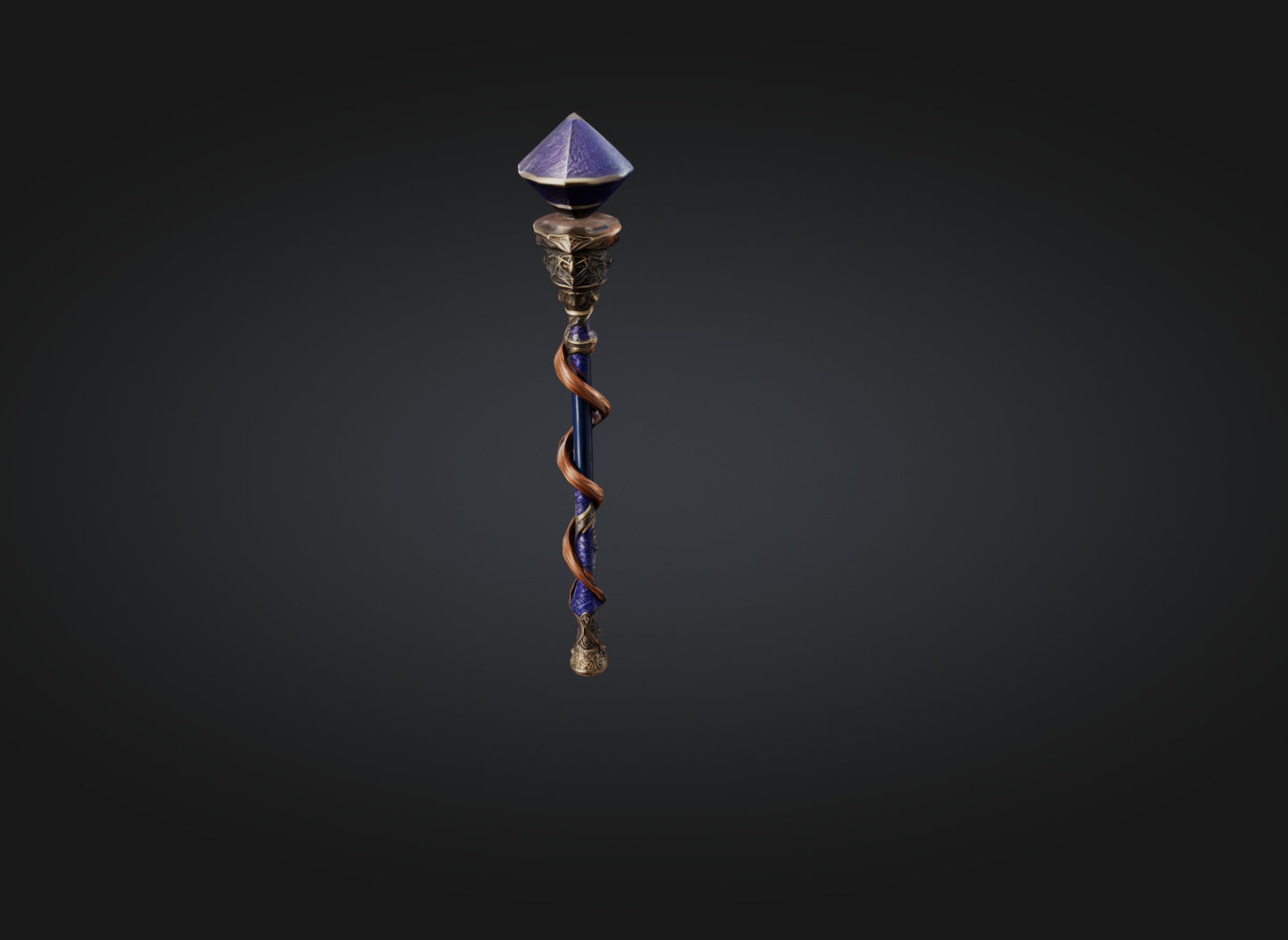 3D model wizard baton model VR / AR / low-poly