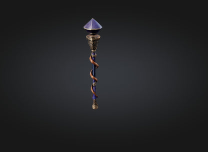 3D model wizard baton model VR / AR / low-poly