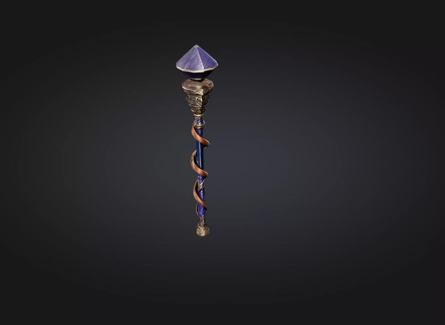 3D model wizard baton model VR / AR / low-poly