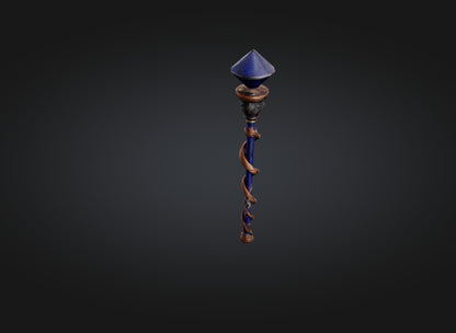 3D model wizard baton model VR / AR / low-poly