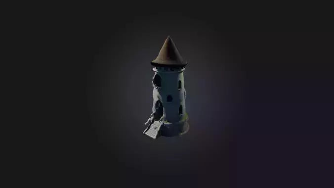 3D model Wizard Tower VR / AR / low-poly