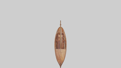 3D model Wooden Boat VR / AR / low-poly