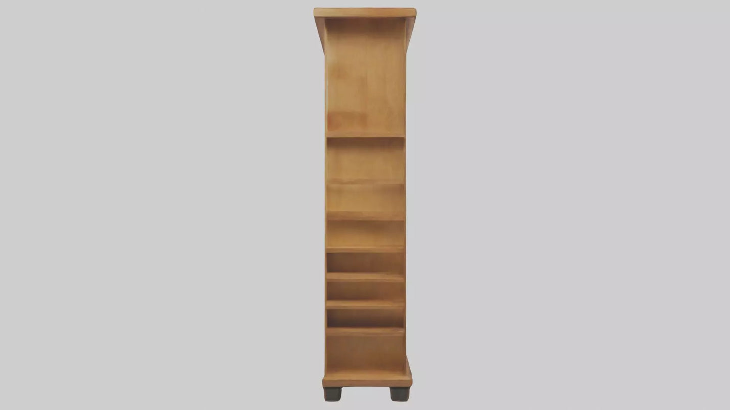 3D model Wooden bookshelf VR / AR / low-poly