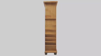 3D model Wooden bookshelf VR / AR / low-poly