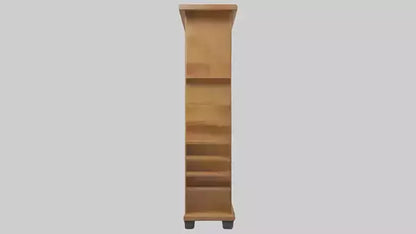 3D model Wooden bookshelf VR / AR / low-poly