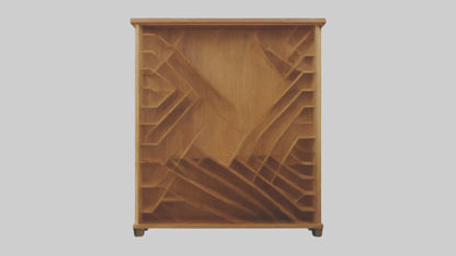 3D model Wooden bookshelf VR / AR / low-poly