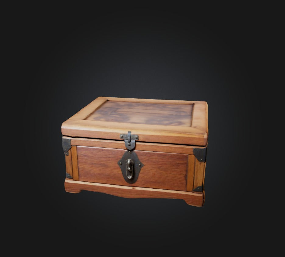 3D model Wooden Box 2 VR / AR / low-poly