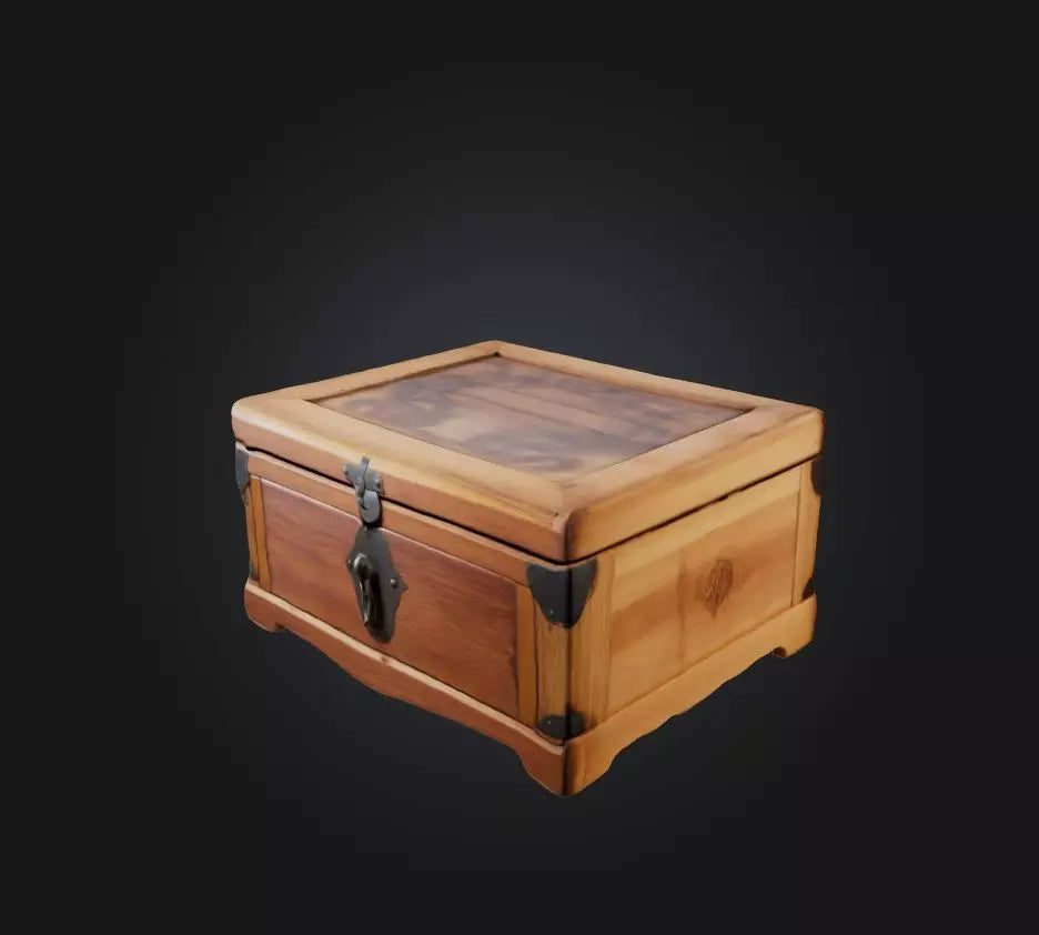 3D model Wooden Box 2 VR / AR / low-poly