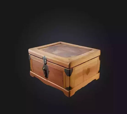 3D model Wooden Box 2 VR / AR / low-poly