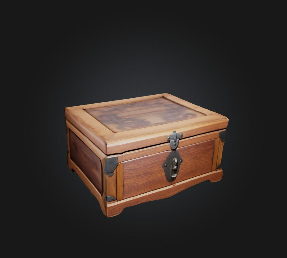 3D model Wooden Box 2 VR / AR / low-poly