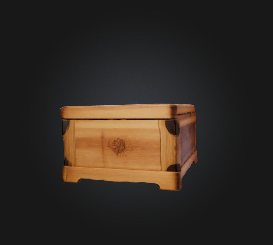 3D model Wooden Box 2 VR / AR / low-poly