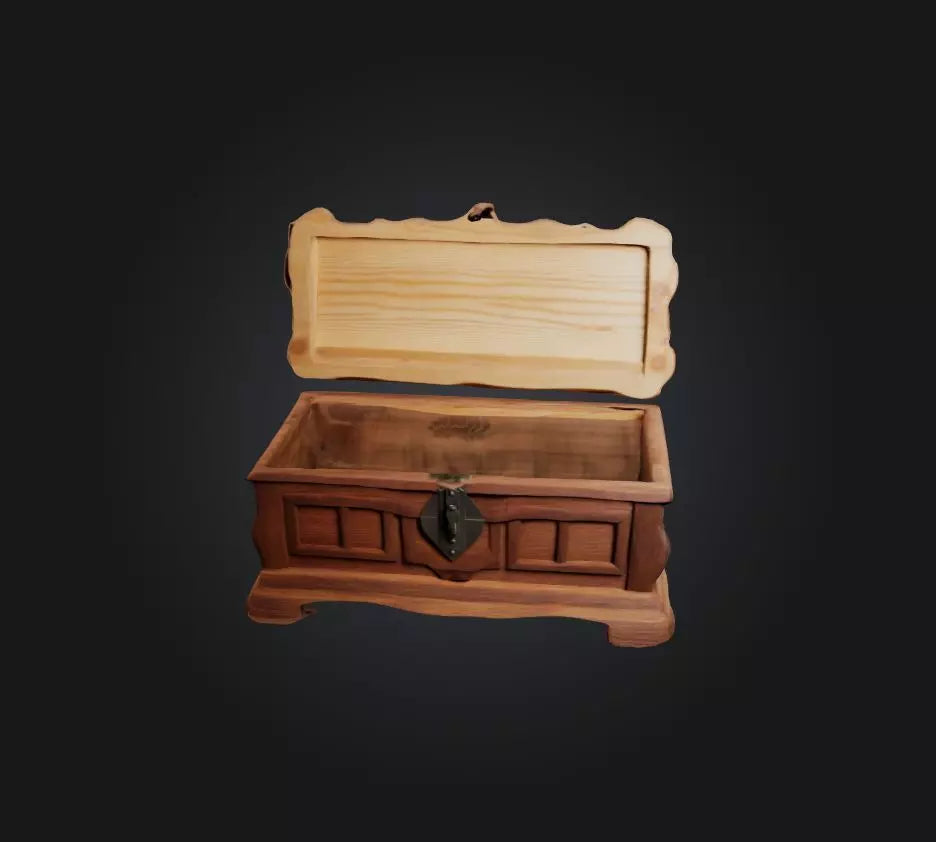 3D model Wooden Box VR / AR / low-poly