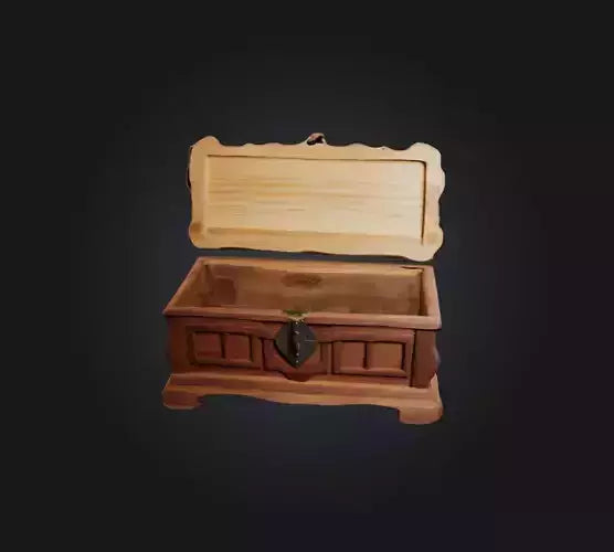 3D model Wooden Box VR / AR / low-poly