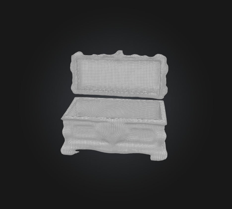 3D model Wooden Box VR / AR / low-poly