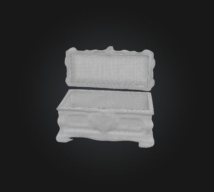 3D model Wooden Box VR / AR / low-poly