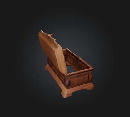 3D model Wooden Box VR / AR / low-poly