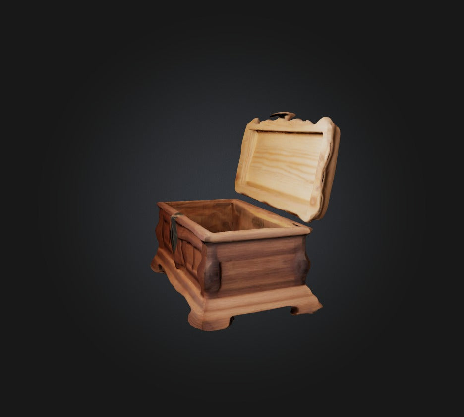 3D model Wooden Box VR / AR / low-poly