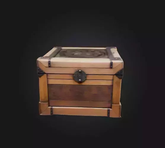 3D model Wooden Box 4 VR / AR / low-poly