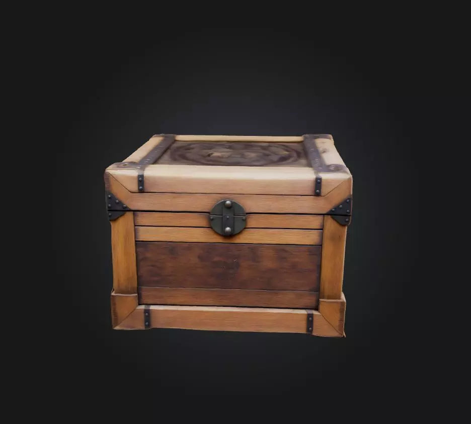 3D model Wooden Box 4 VR / AR / low-poly