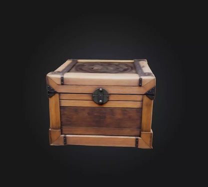 3D model Wooden Box 4 VR / AR / low-poly
