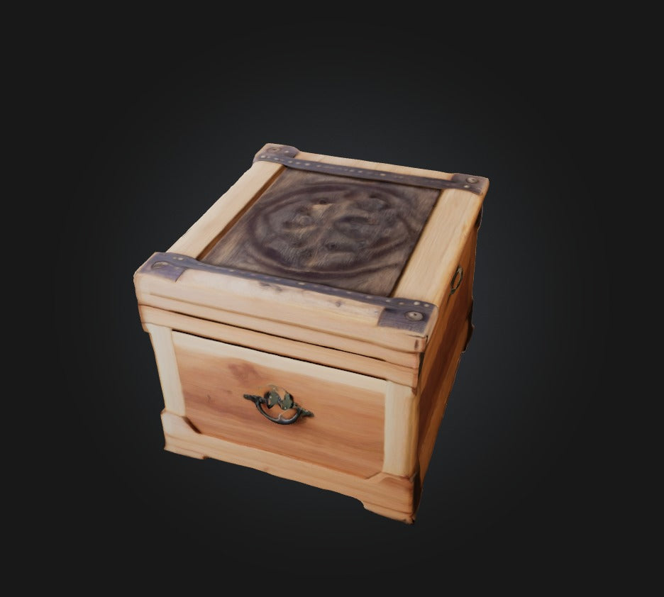 3D model Wooden Box 4 VR / AR / low-poly