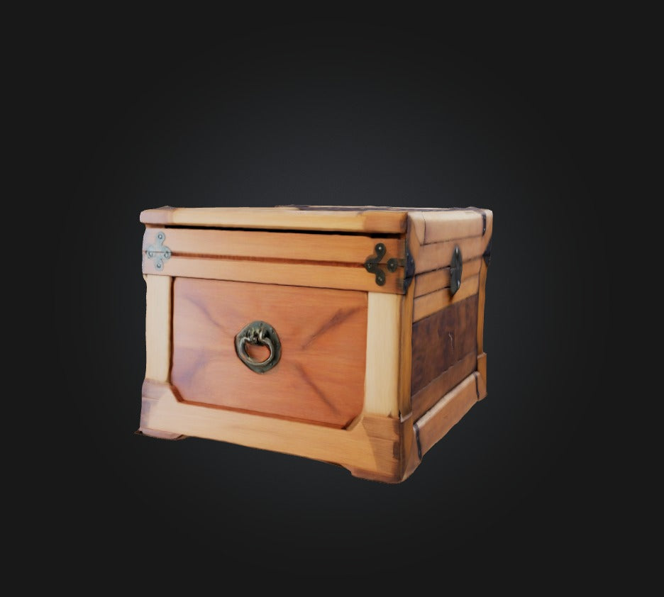 3D model Wooden Box 4 VR / AR / low-poly