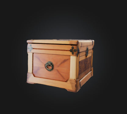 3D model Wooden Box 4 VR / AR / low-poly