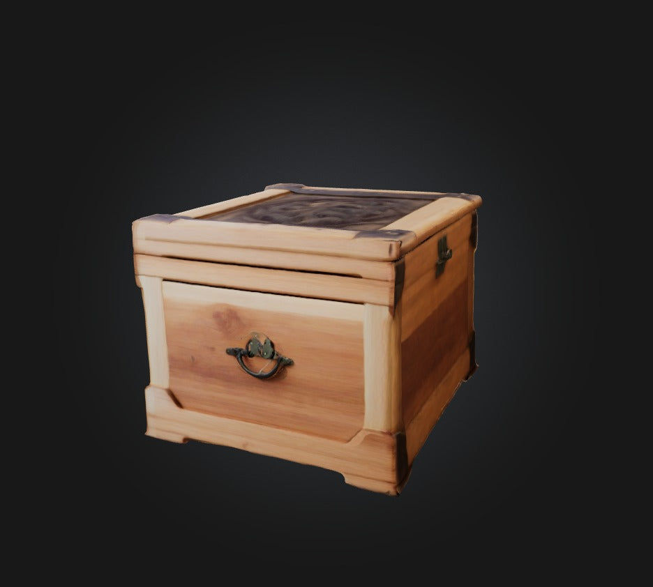 3D model Wooden Box 4 VR / AR / low-poly